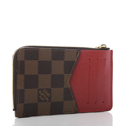 Louis Vuitton Damier Ebene Recto Verso Card Holder Red 3 of 8