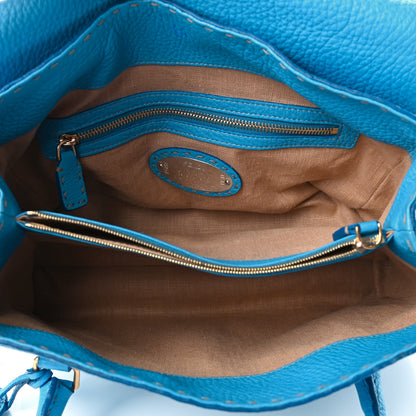 Fendi Cuoio Romano Selleria Medium Linda Satchel True Blue Corda 4 of 5