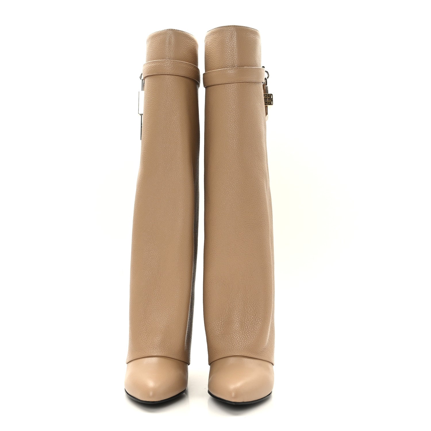 Givenchy Calfskin Shark Lock Pant Boots 41 Beige 2 of 7