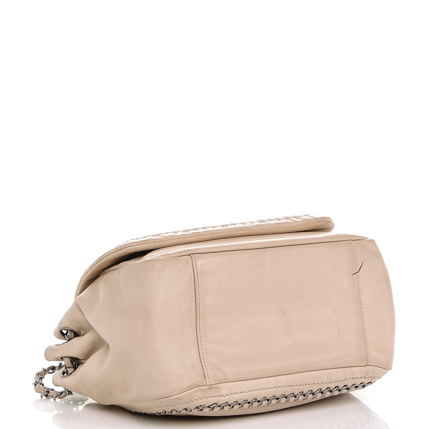 Smooth Calfskin Luxe Ligne Small Flap Bag Light Beige