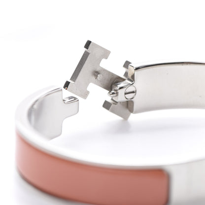 Hermes Enamel Narrow Clic Clac H Bracelet PM Mango 5 of 6