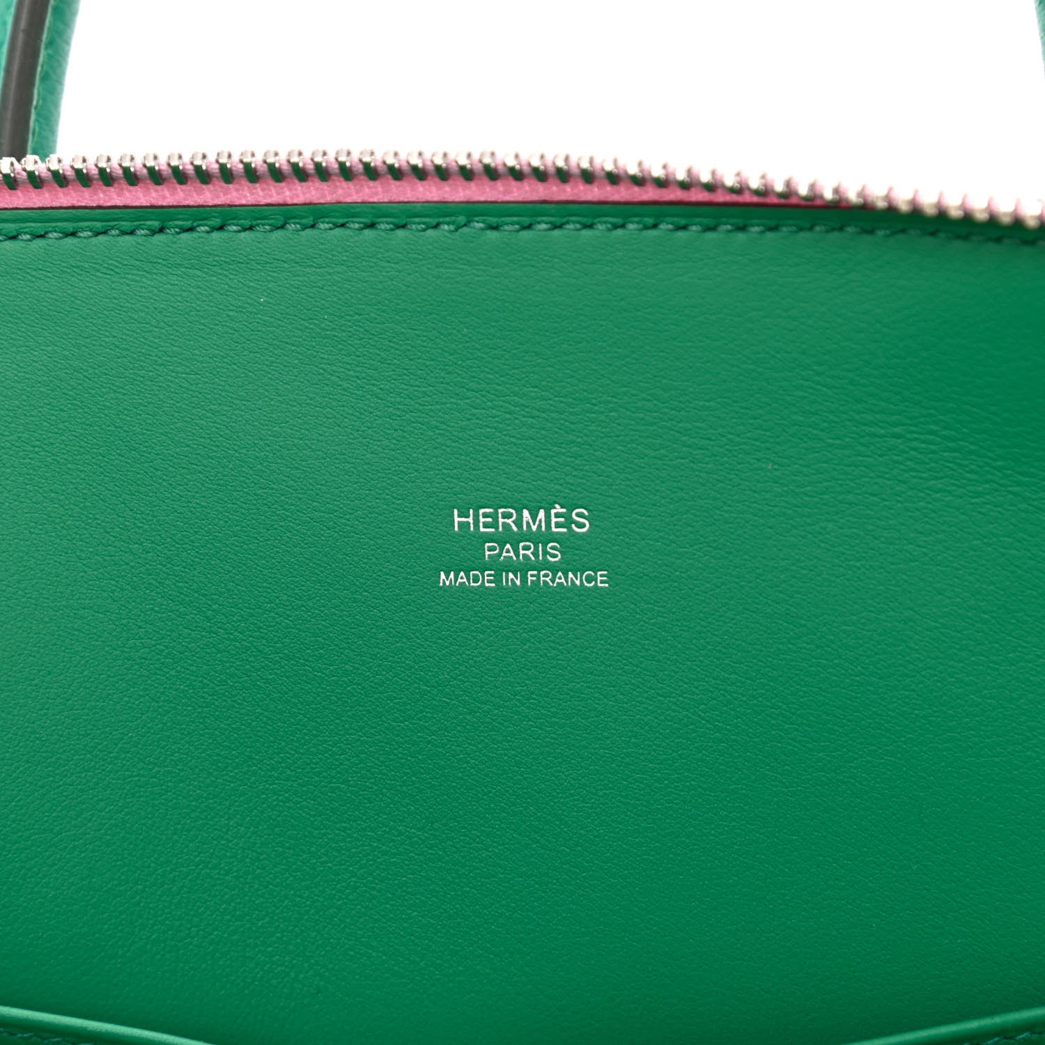 Hermes Epsom Tri-Color 1923 Bolide 25 Jade Nata Mauve Sylvestre 6 of 10