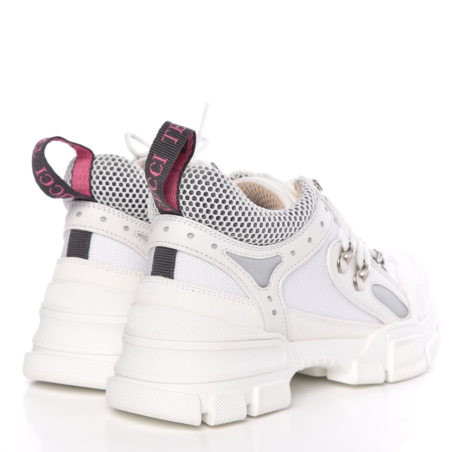 X SEGA Mesh Calfskin Suede Womens Flashtrek Sneakers 36.5 Great White
