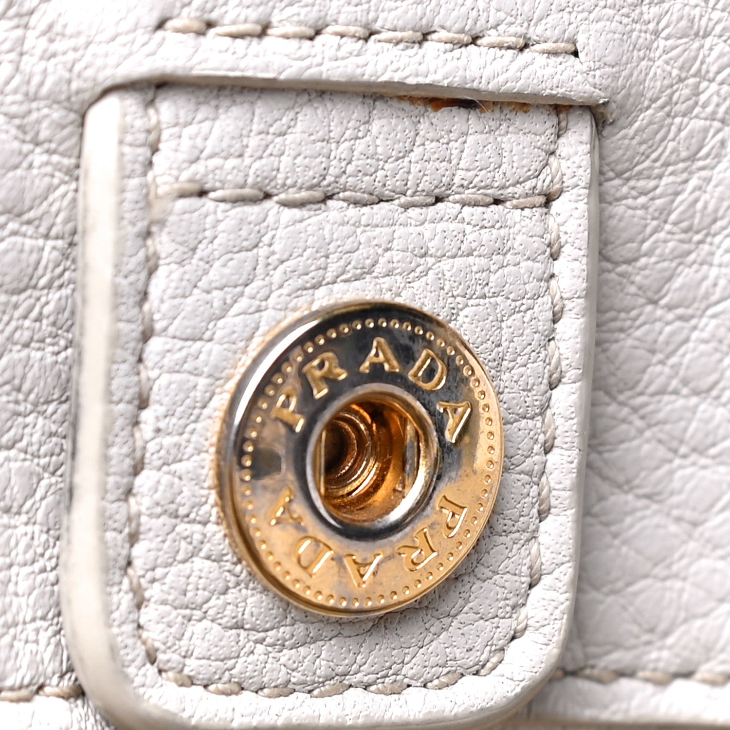 Prada Vitello Daino Top Handle Tote White 7 of 18