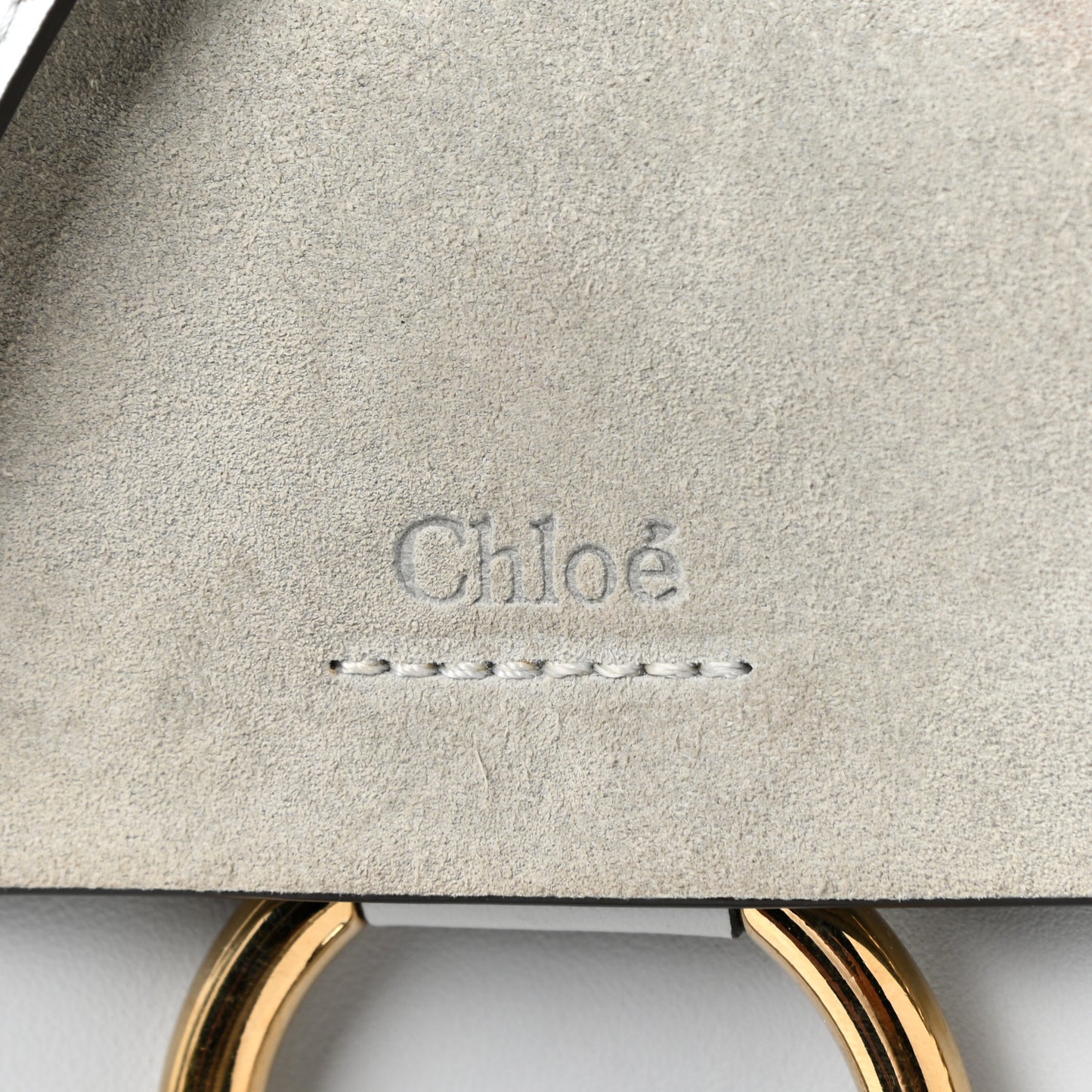 Suede Calfskin Mini Faye Bracelet Bag Airy Grey