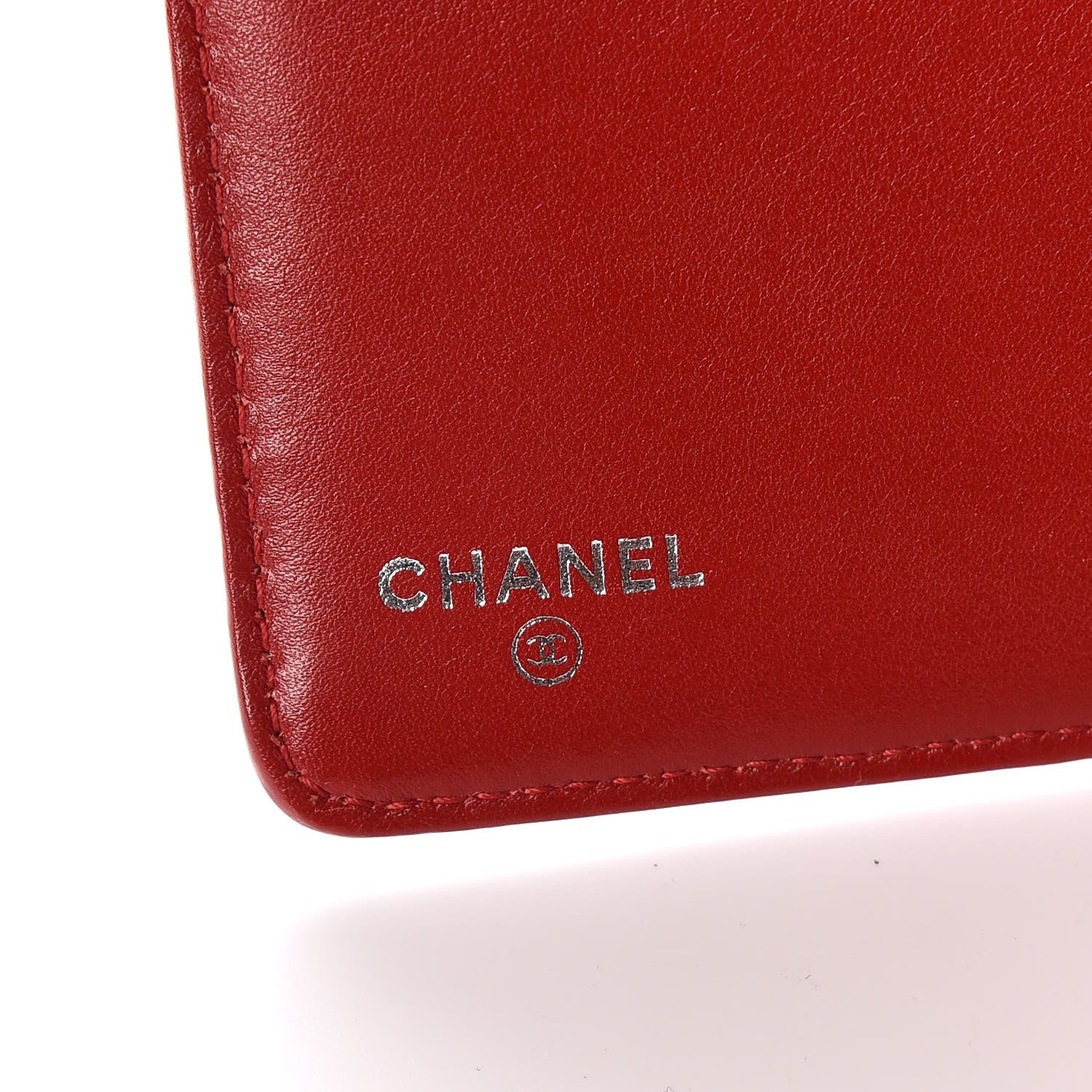 Chanel Patent Camellia Embossed Zipped Pocket Wallet Dark Red 11 of 13