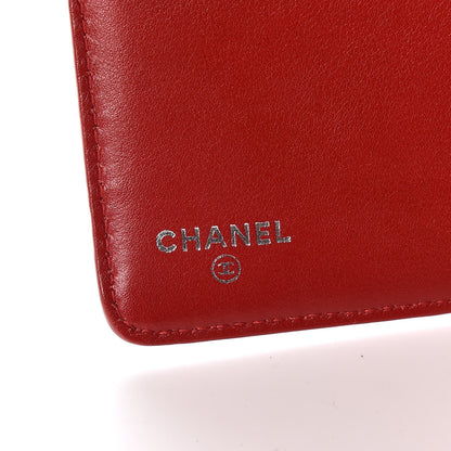 Chanel Patent Camellia Embossed Zipped Pocket Wallet Dark Red 11 of 13