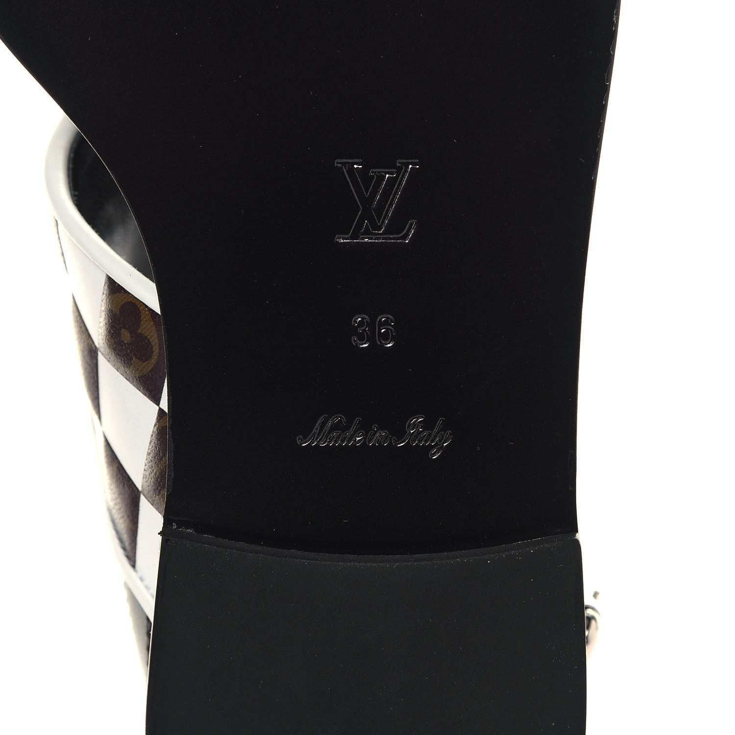 Louis Vuitton Monogram Calfskin Matchmake Flat Thong Sandals 36 Black 6 of 9