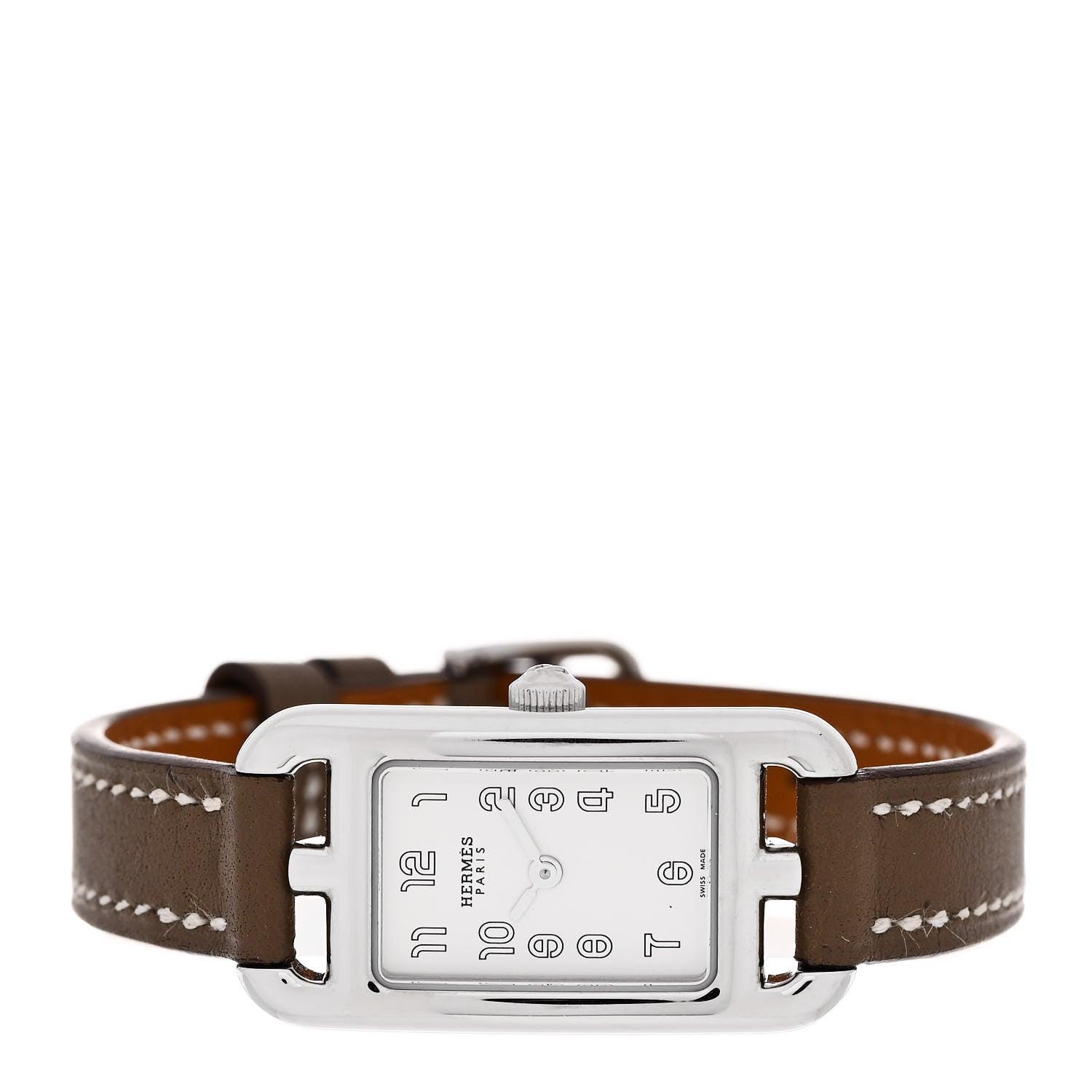 Hermes Stainless Steel Swift 17mm Nantucket Quartz Watch Etoupe 2 of 4