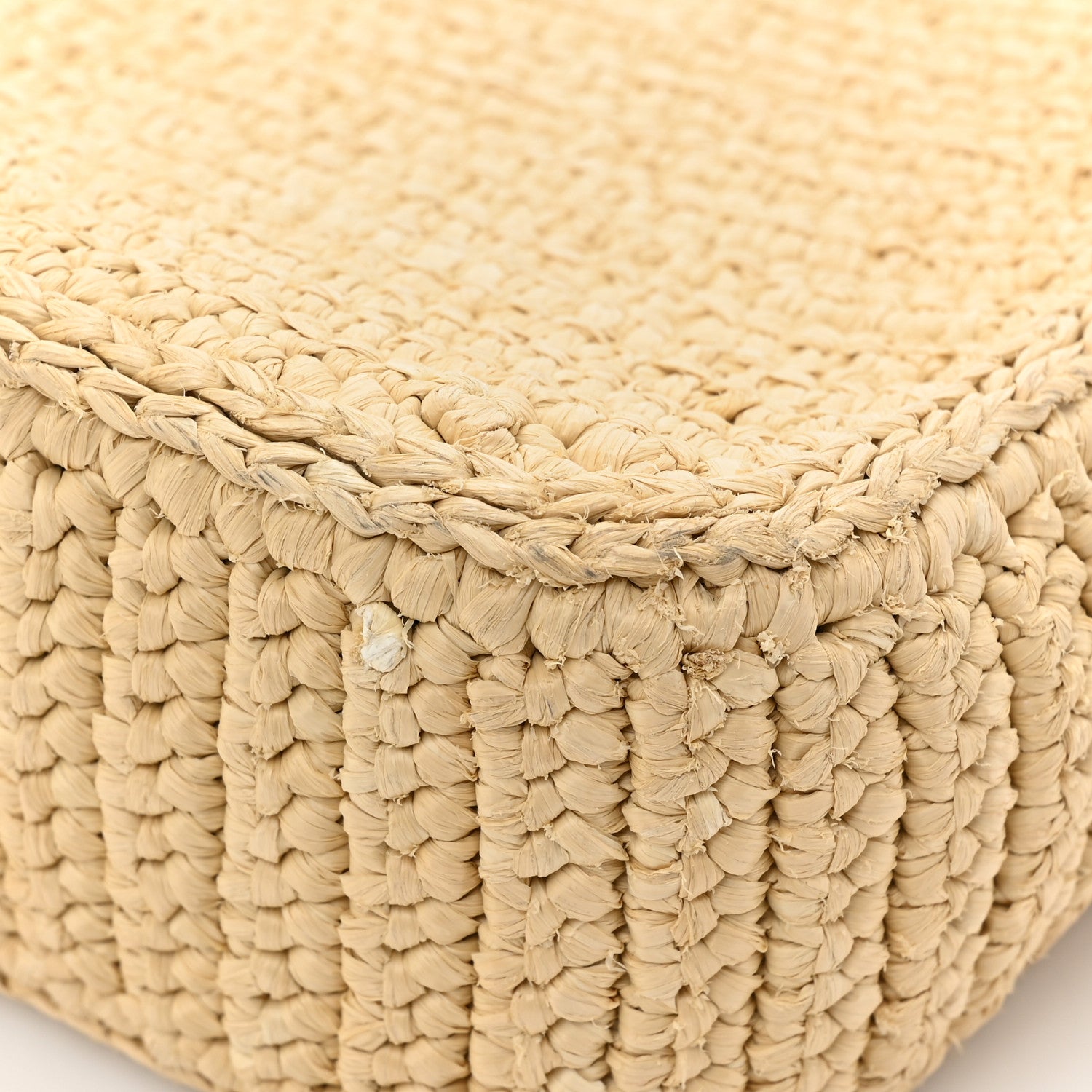 Prada Yarn Raffia Effect Crochet Re-Edition 2005 Shoulder Bag Naturale 10 of 12