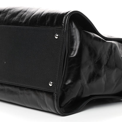 Chanel Glazed Calfskin Large Deauville Tote Black 10 of 10