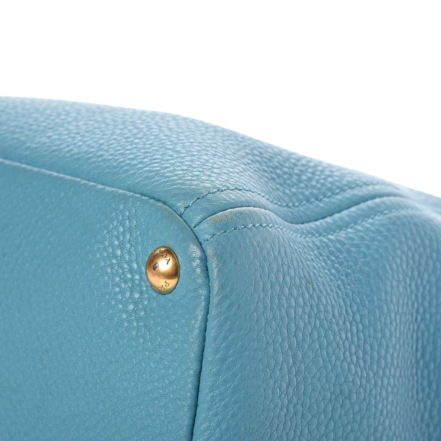 Prada Vitello Daino Side Pocket Shoulder Bag Marine 17 of 19