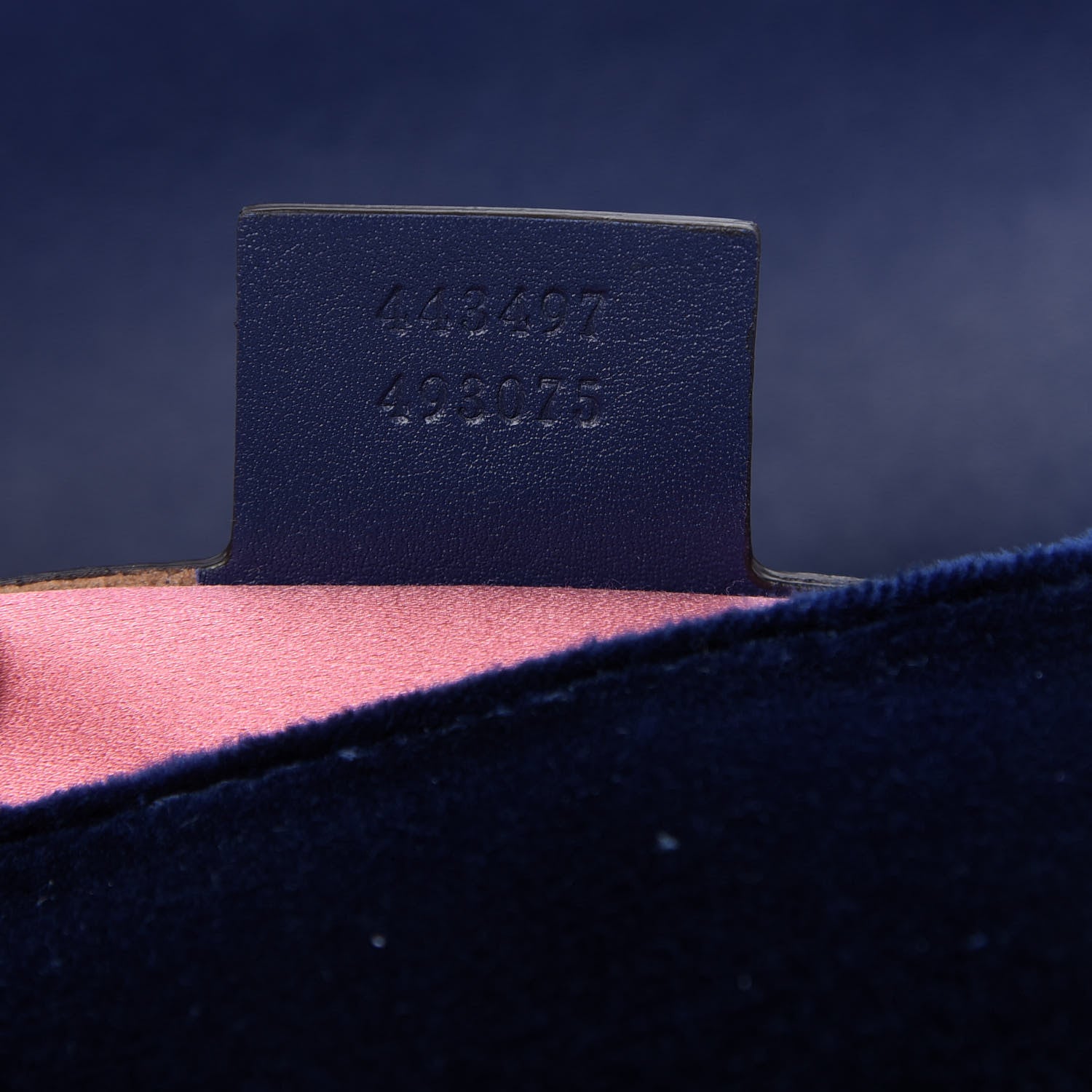 Gucci Velvet Matelasse Small GG Marmont Shoulder Bag Cobalt Blue 10 of 10