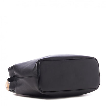 Celine Lambskin Small Soft Cube Satchel Black Tan 3 of 8