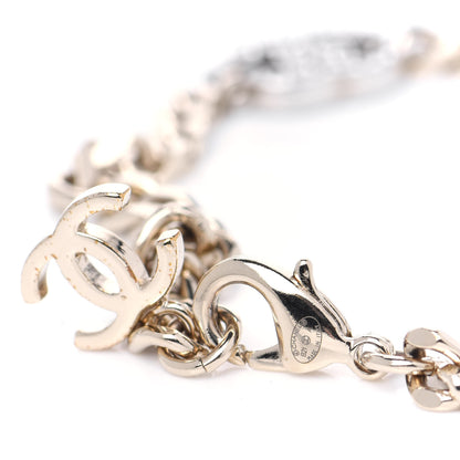 Chanel Crystal CC Chain Bracelet Gold Silver 4 of 4