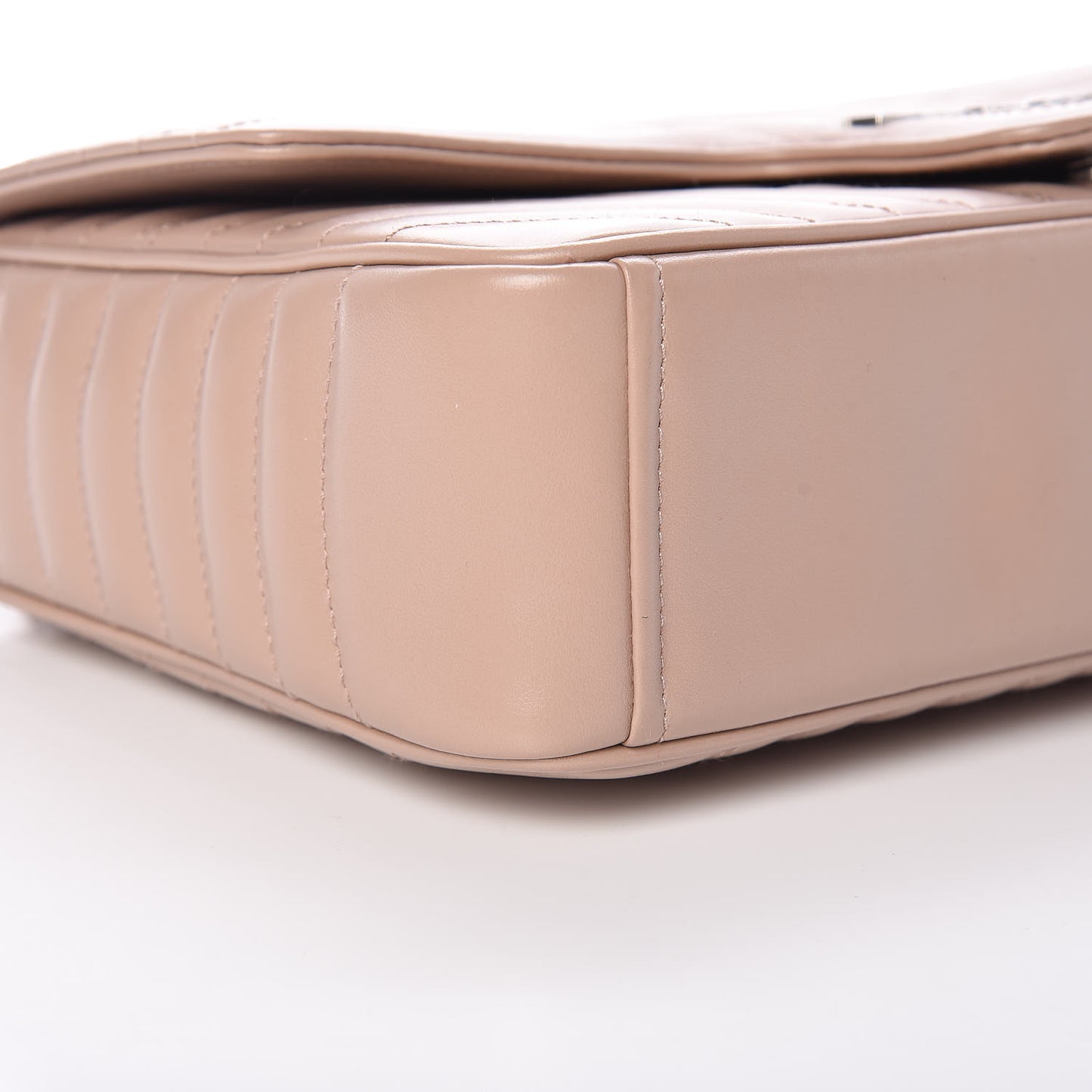 Soft Calfskin Impunture Diagramme Large Chain Flap Shoulder Bag Cipria