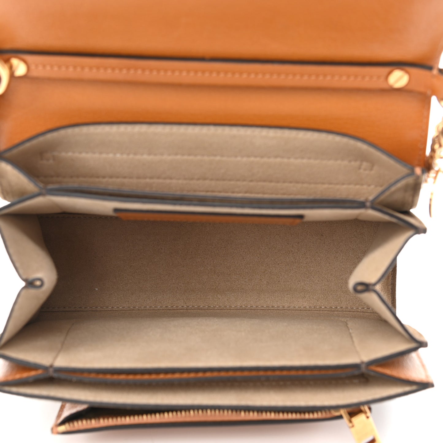 Calfskin Small GV3 Shoulder Bag Amber Mastic