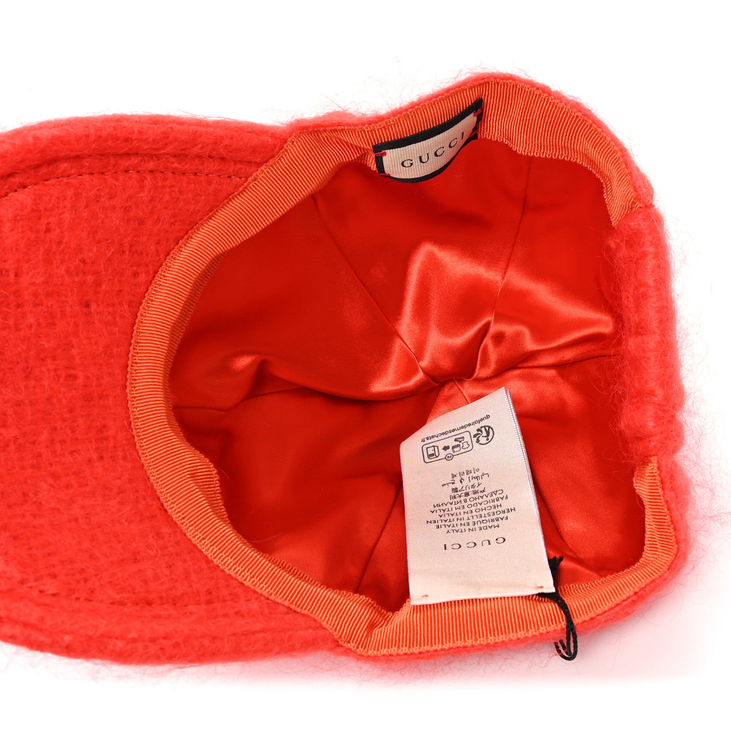 Gucci Mohair GG Lauren Baseball Hat L Orange 7 of 9