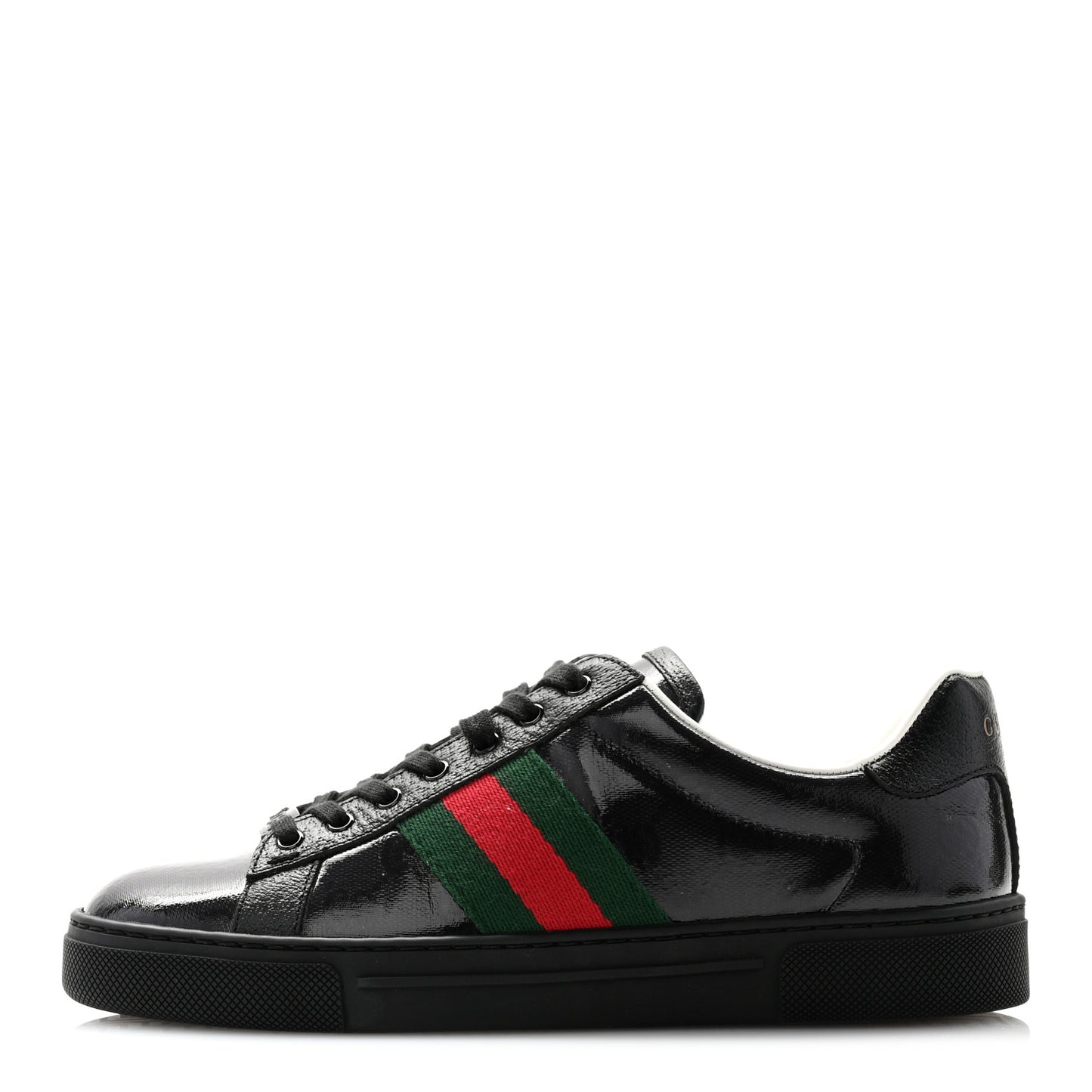 Crystal GG Monogram Web Womens New Ace Sneakers 36 Black