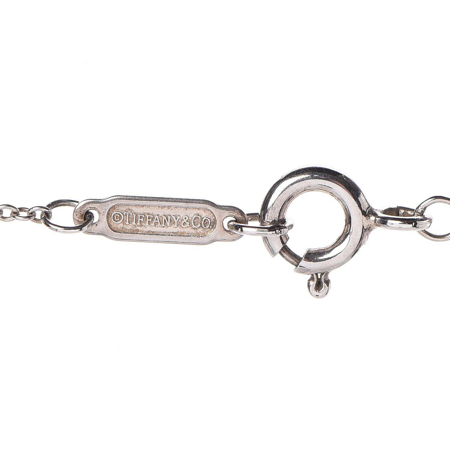Tiffany Sterling Silver Notes Heart Tag Charm Necklace 5 of 7
