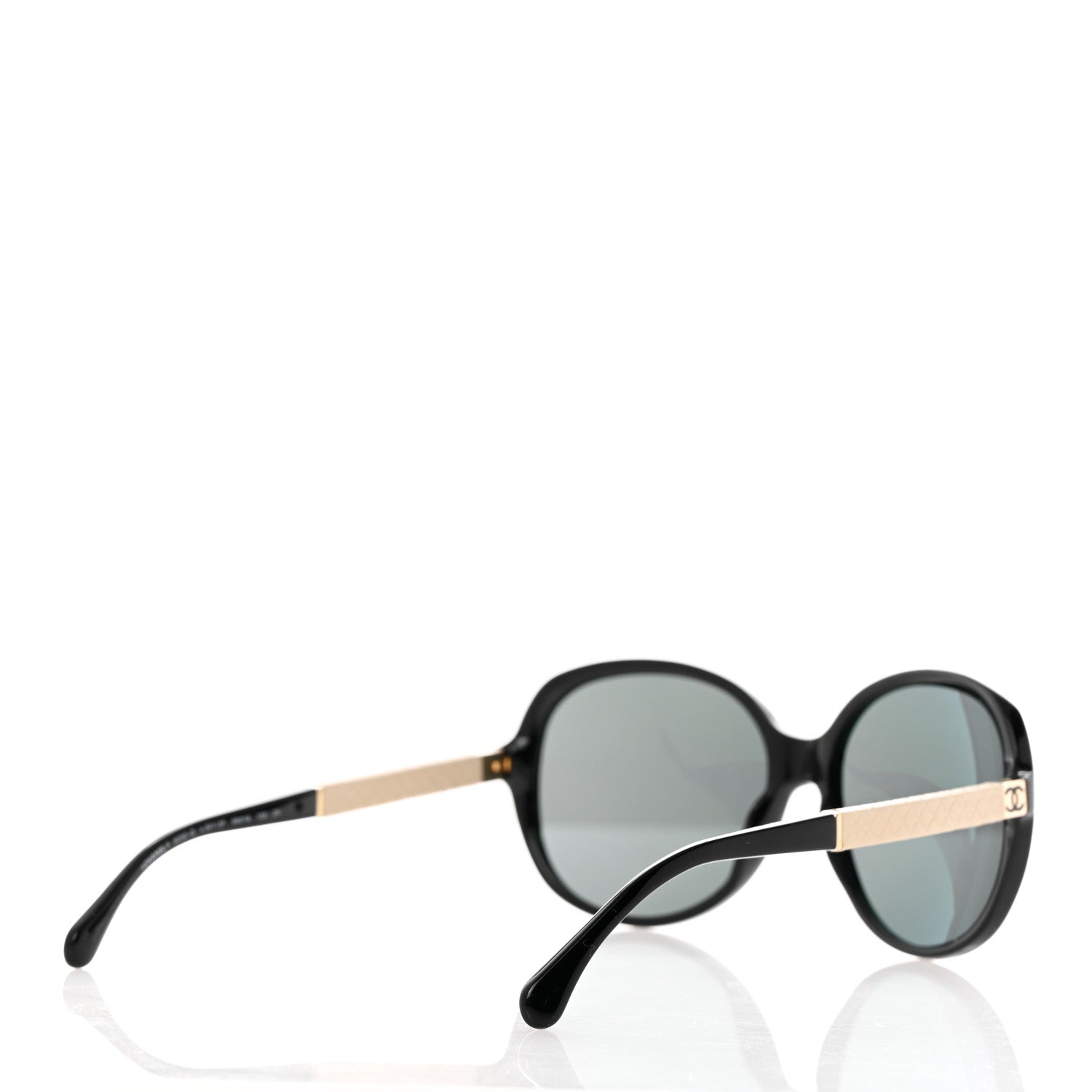 Chanel Acetate Quilted CC Sunglasses 5232-Q Black White 4 of 7