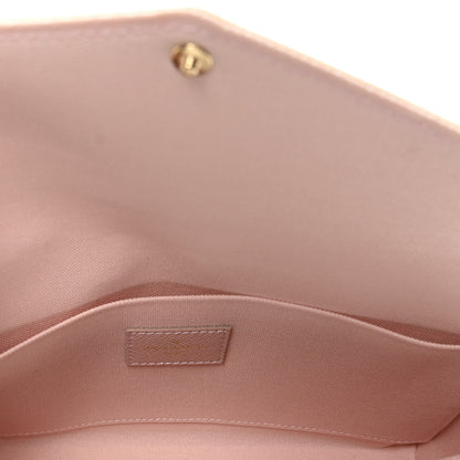 Louis Vuitton Damier Azur Pochette Felicie Chain Wallet Rose Ballerine 6 of 10