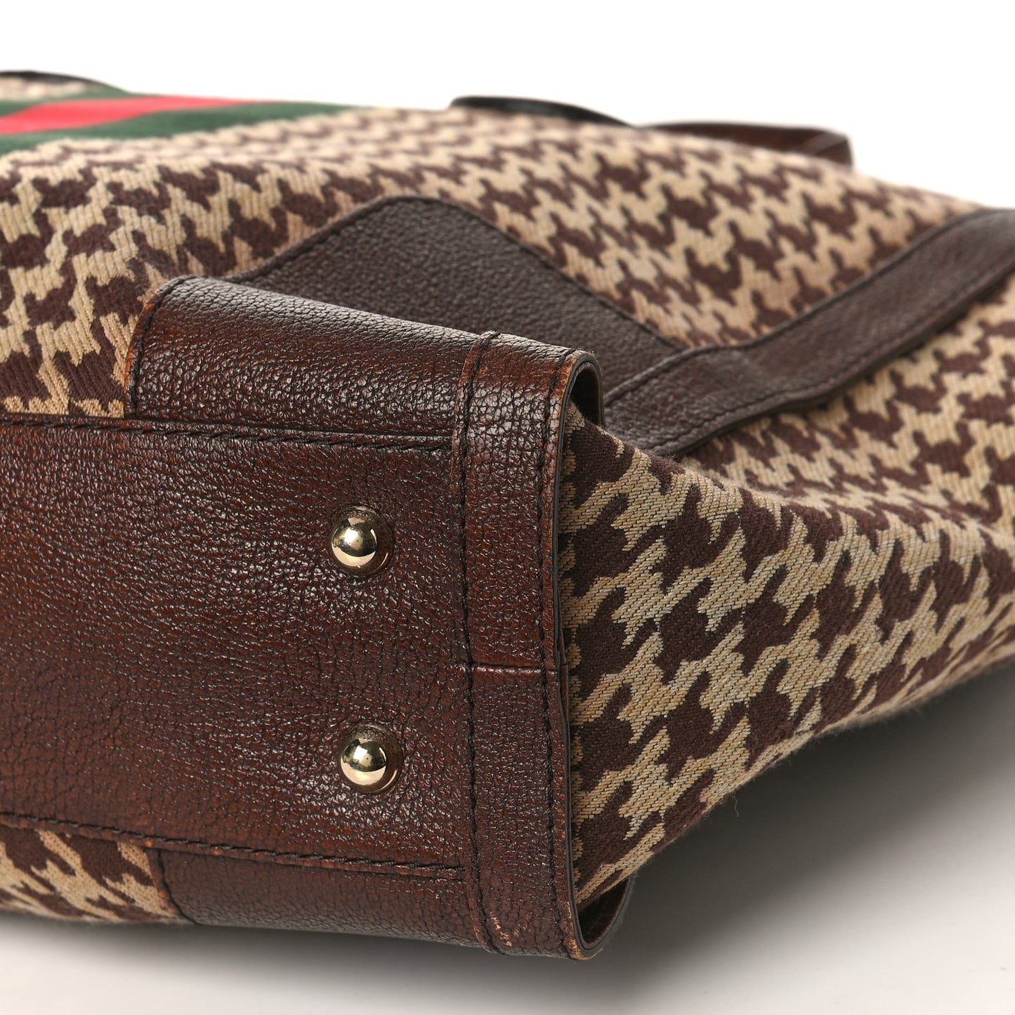 Fabric Pied De Poule Large Seventies Web Boston Brown