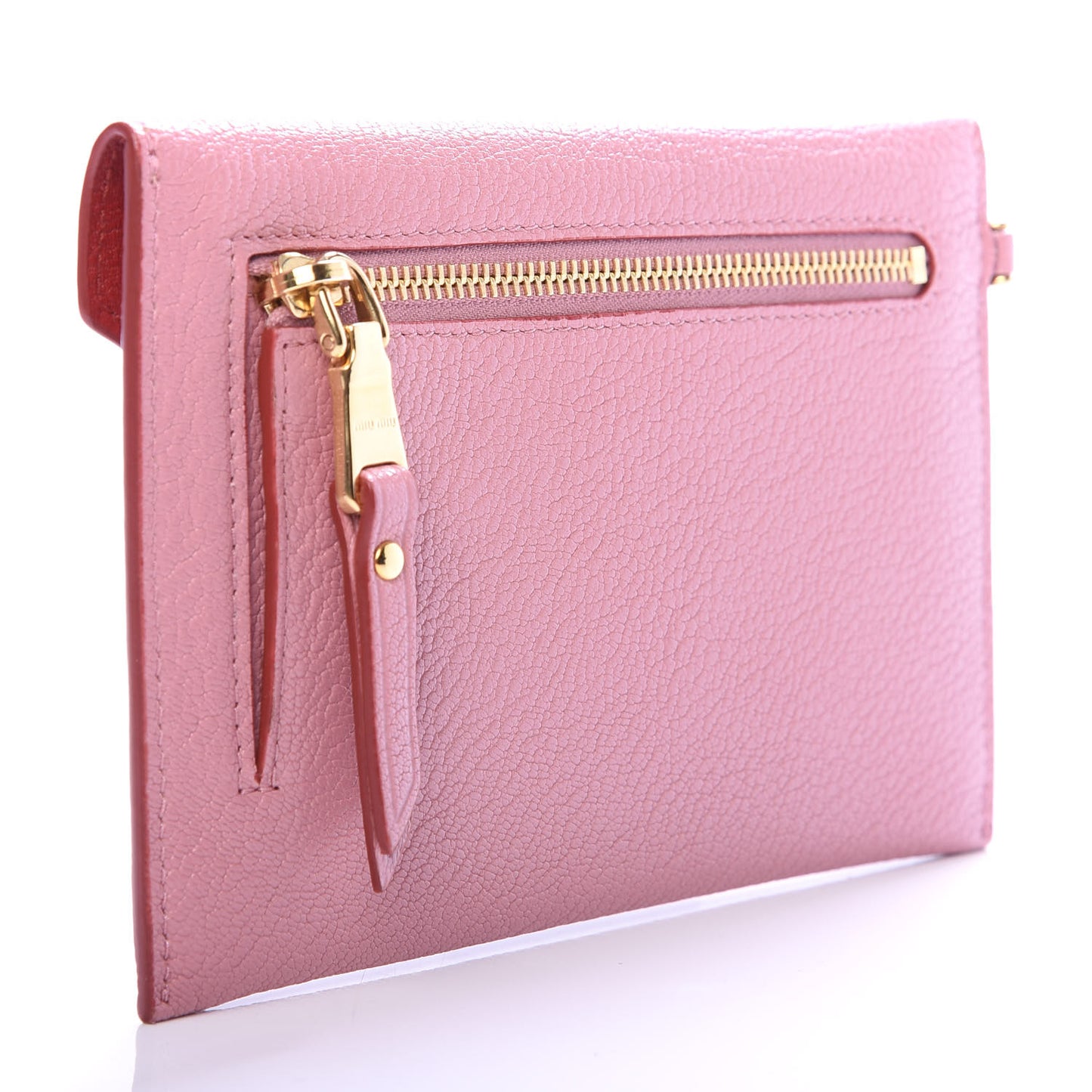 Goatskin Madras Love Wristlet Pouch Orchidea