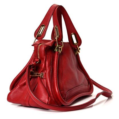 Chloe Calfskin Medium Paraty Peony Red 2 of 4