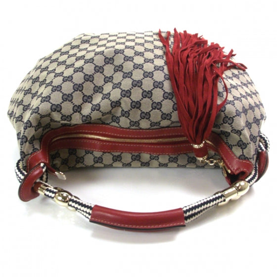 Gucci Monogram Acapulco Medium Hobo Navy 5 of 10