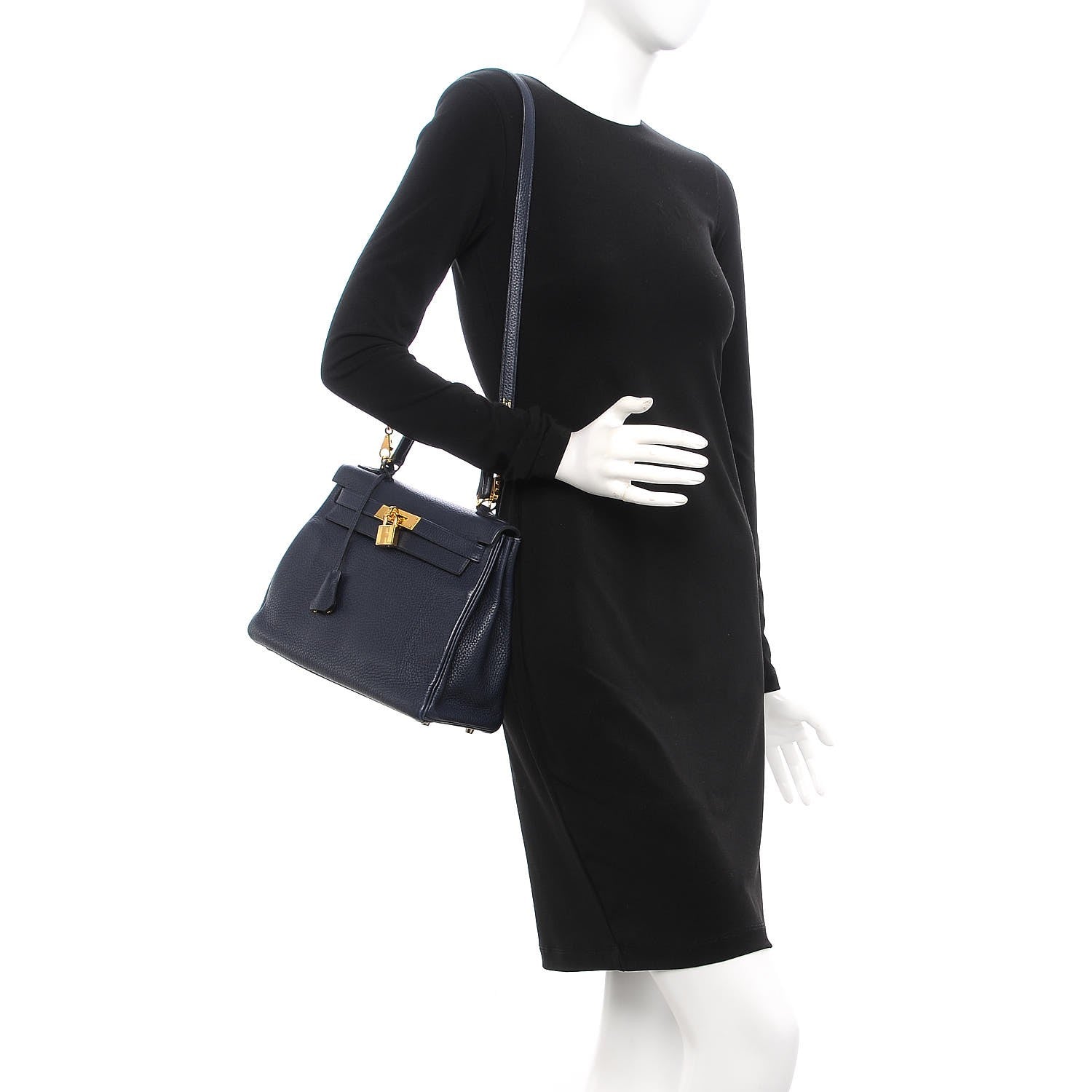 Hermes Taurillon Clemence Kelly Retourne 28 Bleu Nuit 2 of 34