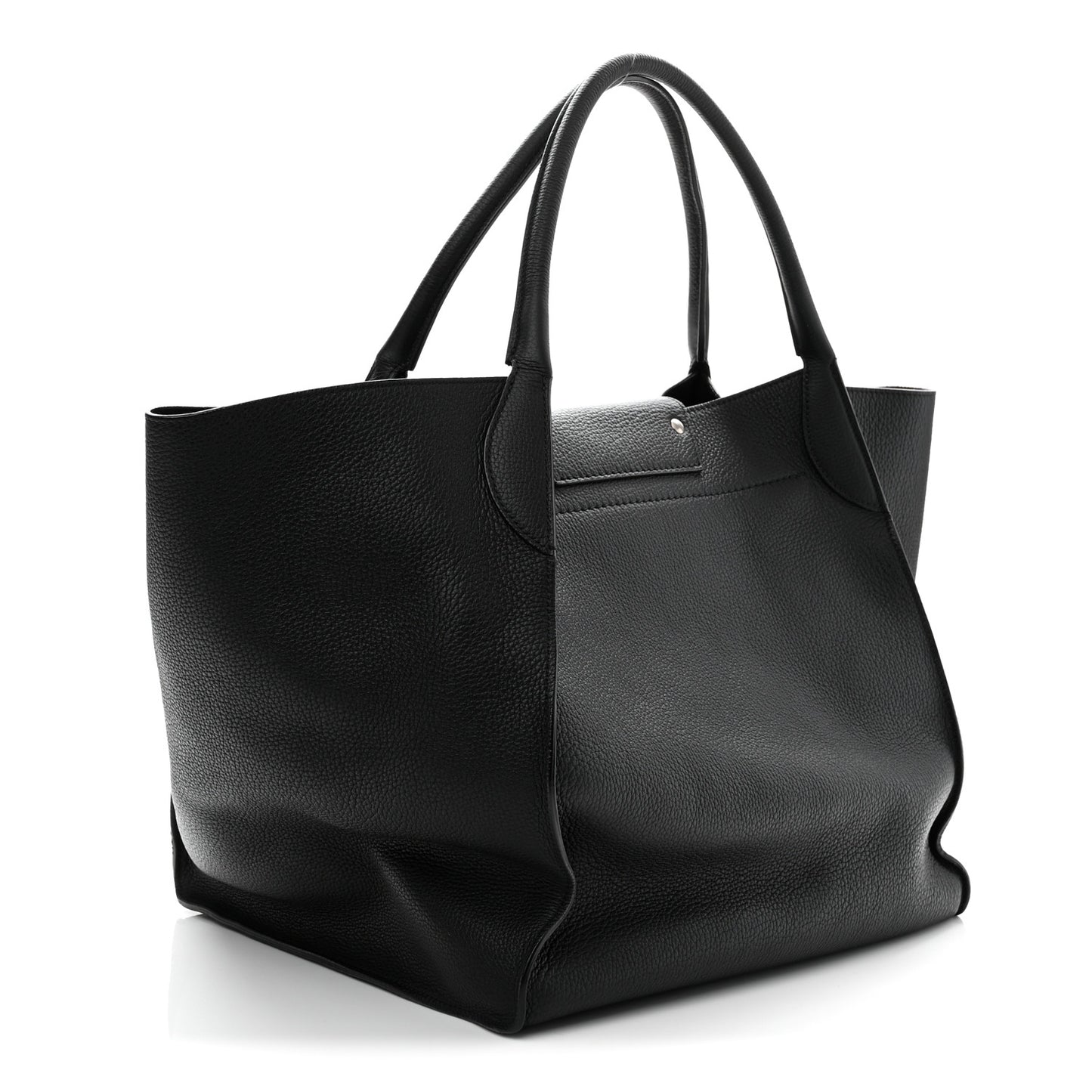 Supple Grained Calfskin Medium Big Bag Black