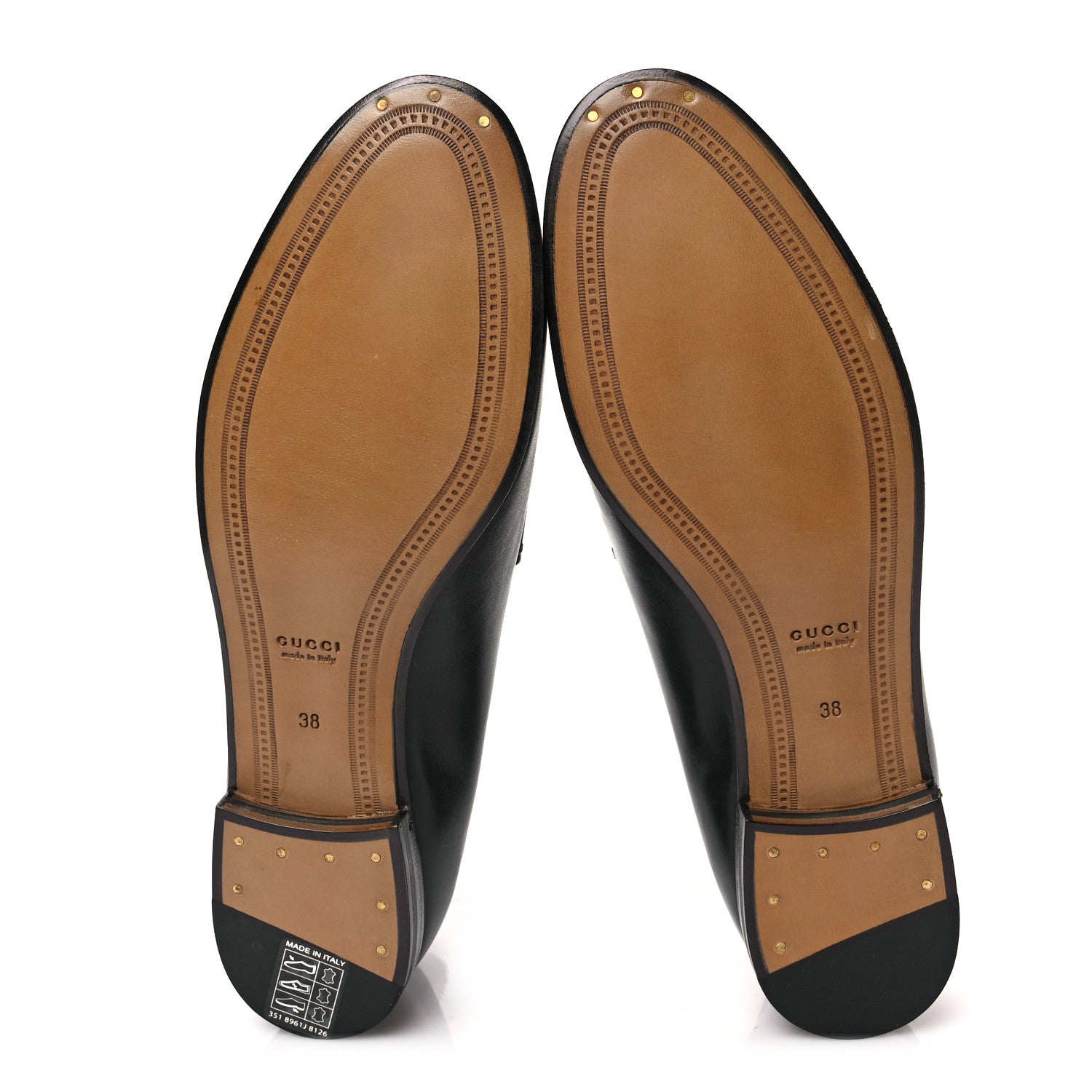 Gucci Calfskin Womens Jordaan Loafers 38 Black 6 of 7