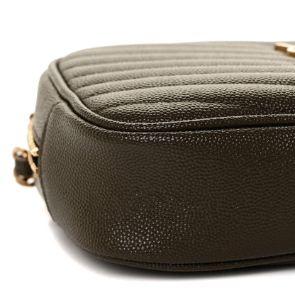 Saint Laurent Grain De Poudre Matelasse Monogram Mini Lou Camera Bag Seaweed 6 of 7
