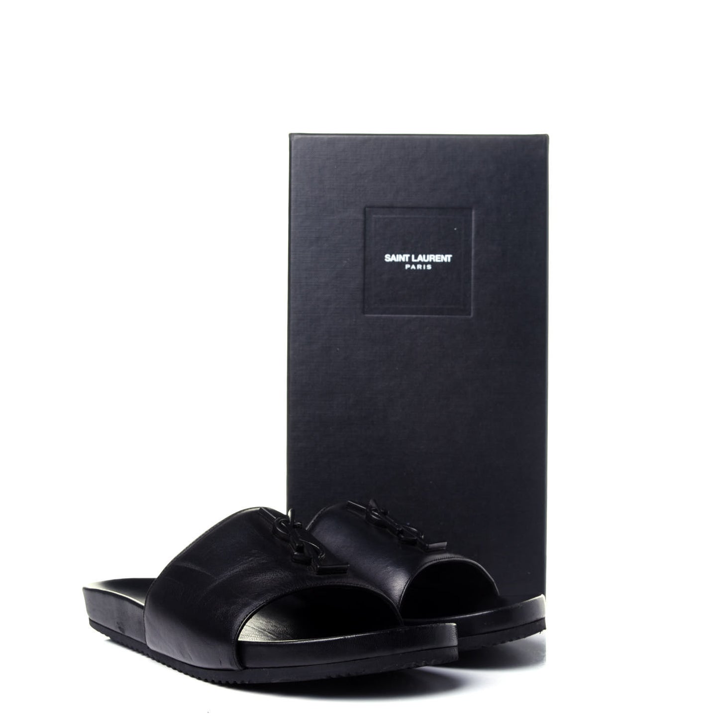 Lambskin Joan Slide Sandals 39.5 Black