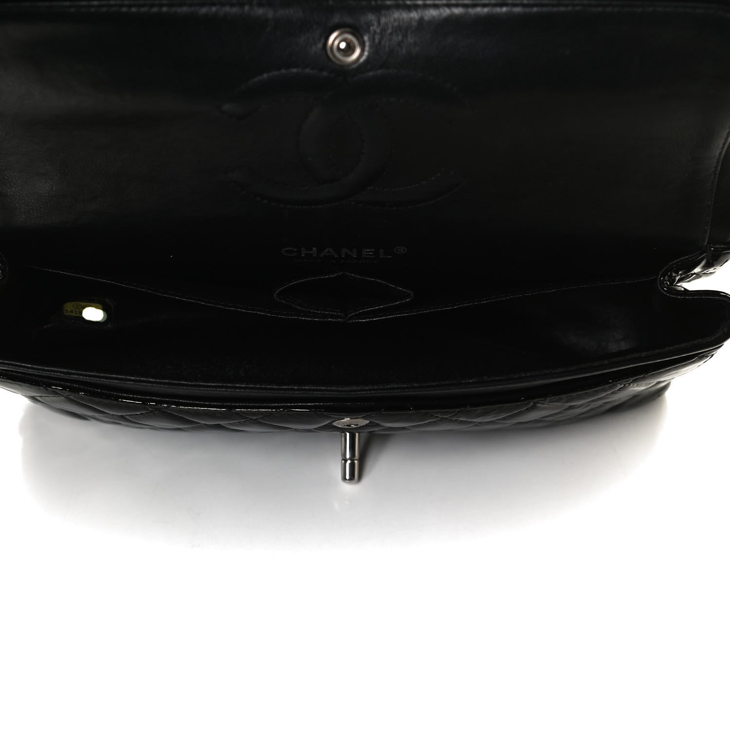 Chanel Patent Quilted Medium Double Flap Black 5 of 13