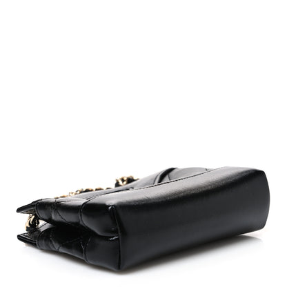Chanel Shiny Lambskin Quilted Micro 31 Clutch With Chain Black 4 of 10