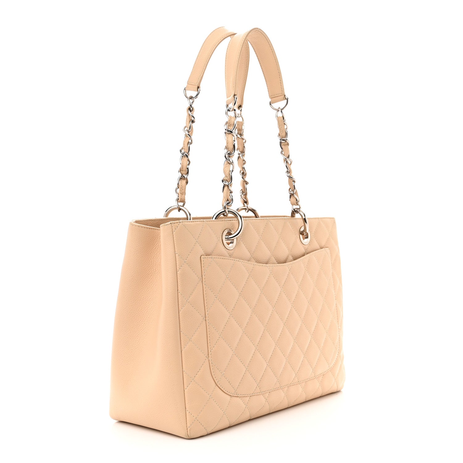 Chanel Caviar Quilted Grand Shopping Tote GST Beige Clair 3 of 12