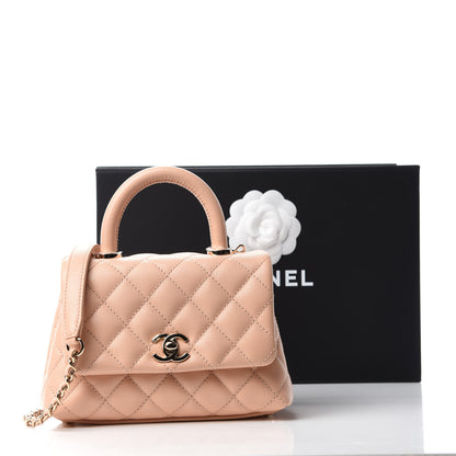 Chanel Caviar Quilted Extra Mini Coco Handle Flap Light Pink 11 of 11