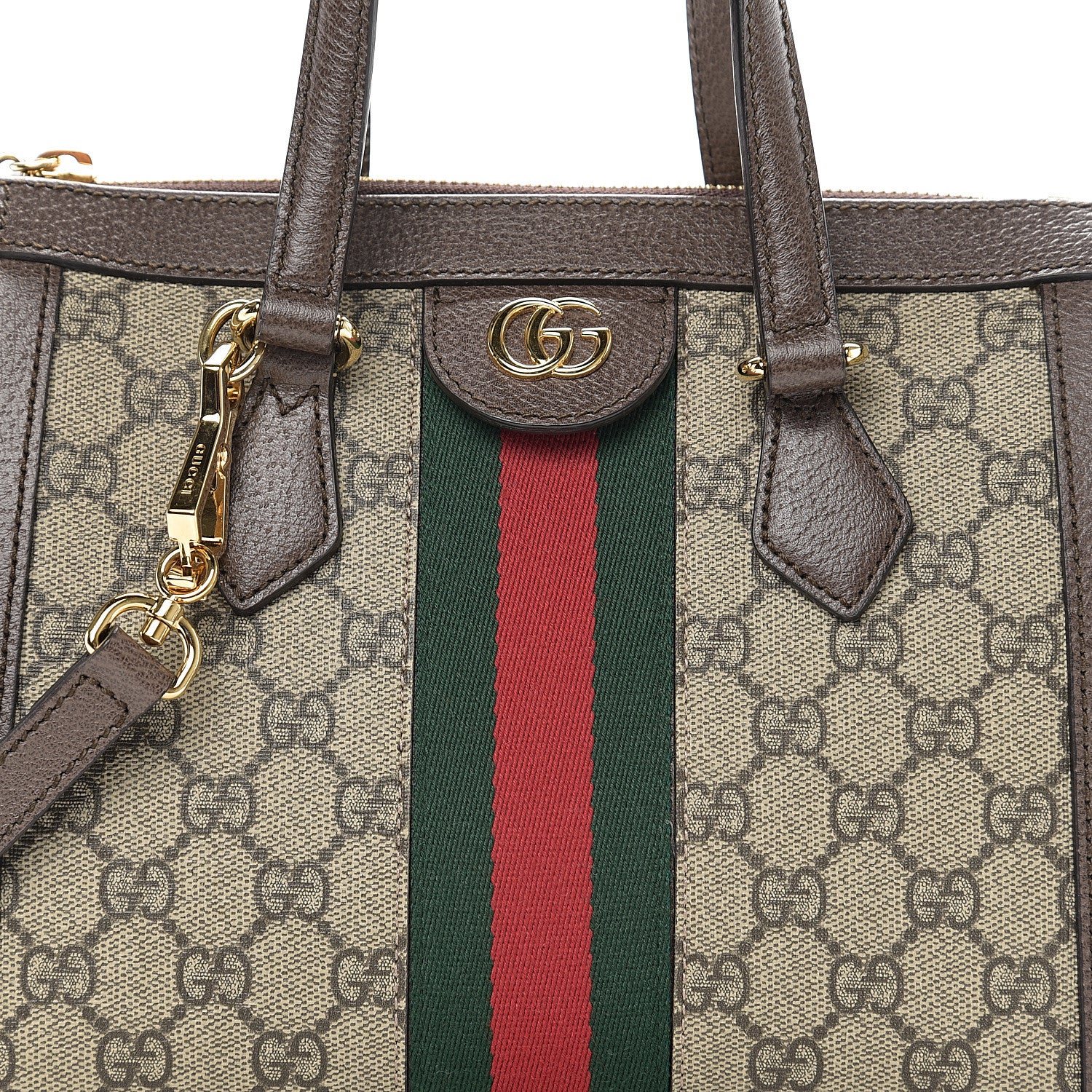 Gucci GG Supreme Monogram Small Ophidia Tote Bag Brown 9 of 9