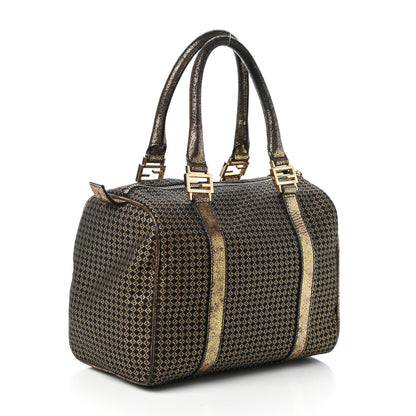 Fendi Metallic Zucchino Forever Boston Gold Black 3 of 9