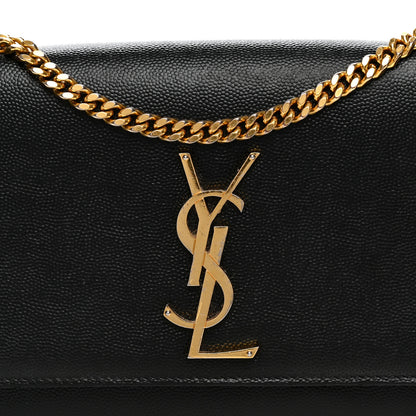 Saint Laurent Grain De Poudre Small Monogram Kate Satchel Black 7 of 10