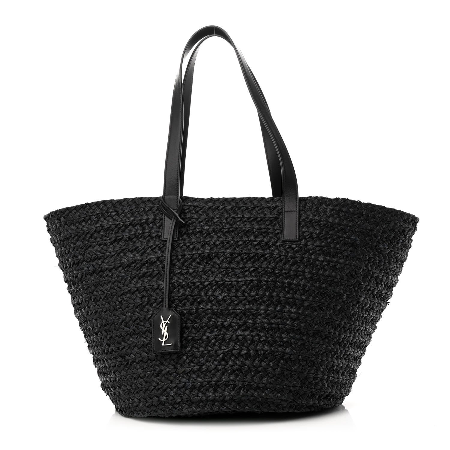 Saint Laurent Raffia Medium Panier Bag Black 1 of 9