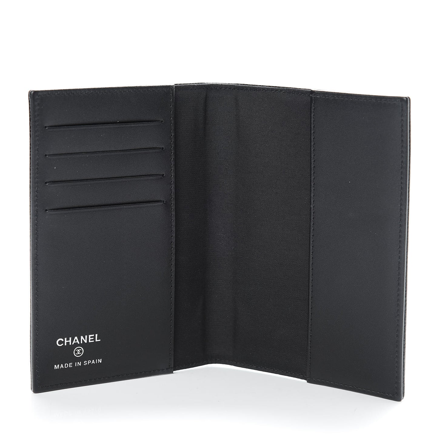 Caviar Timeless Passport Holder Black