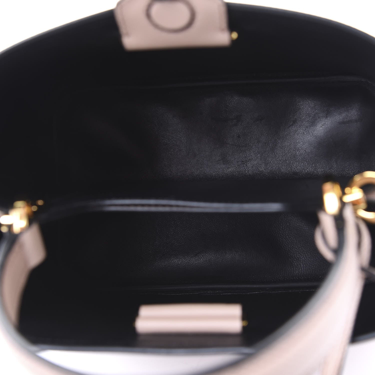 Prada Saffiano Cuir Medium Panier Bucket Bag Cipria Black 4 of 12