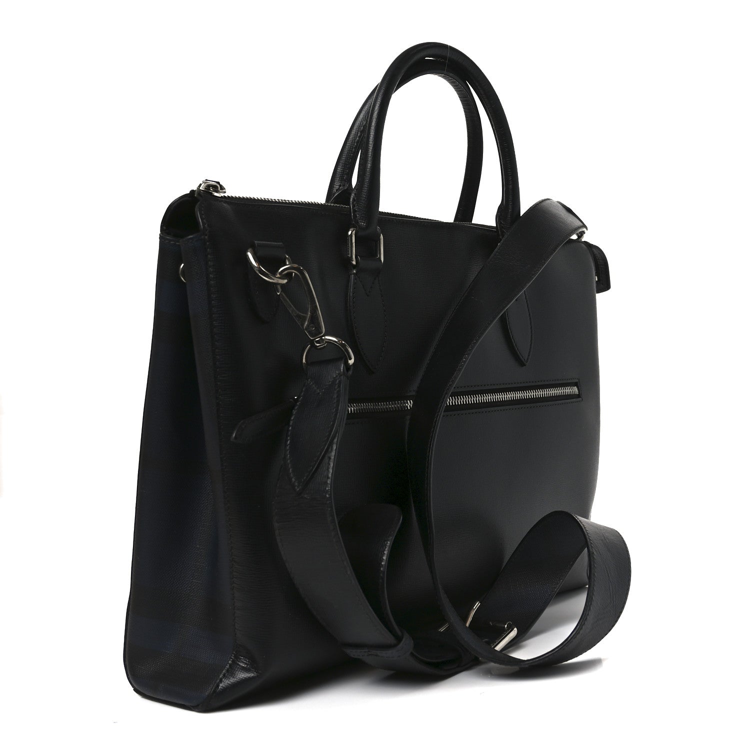 Burberry Textured Calfskin Bermondsey Business Briefcase Black 3 of 9