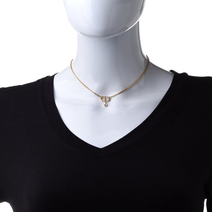 Christian Dior Pearl Petit CD Necklace Gold 2 of 7