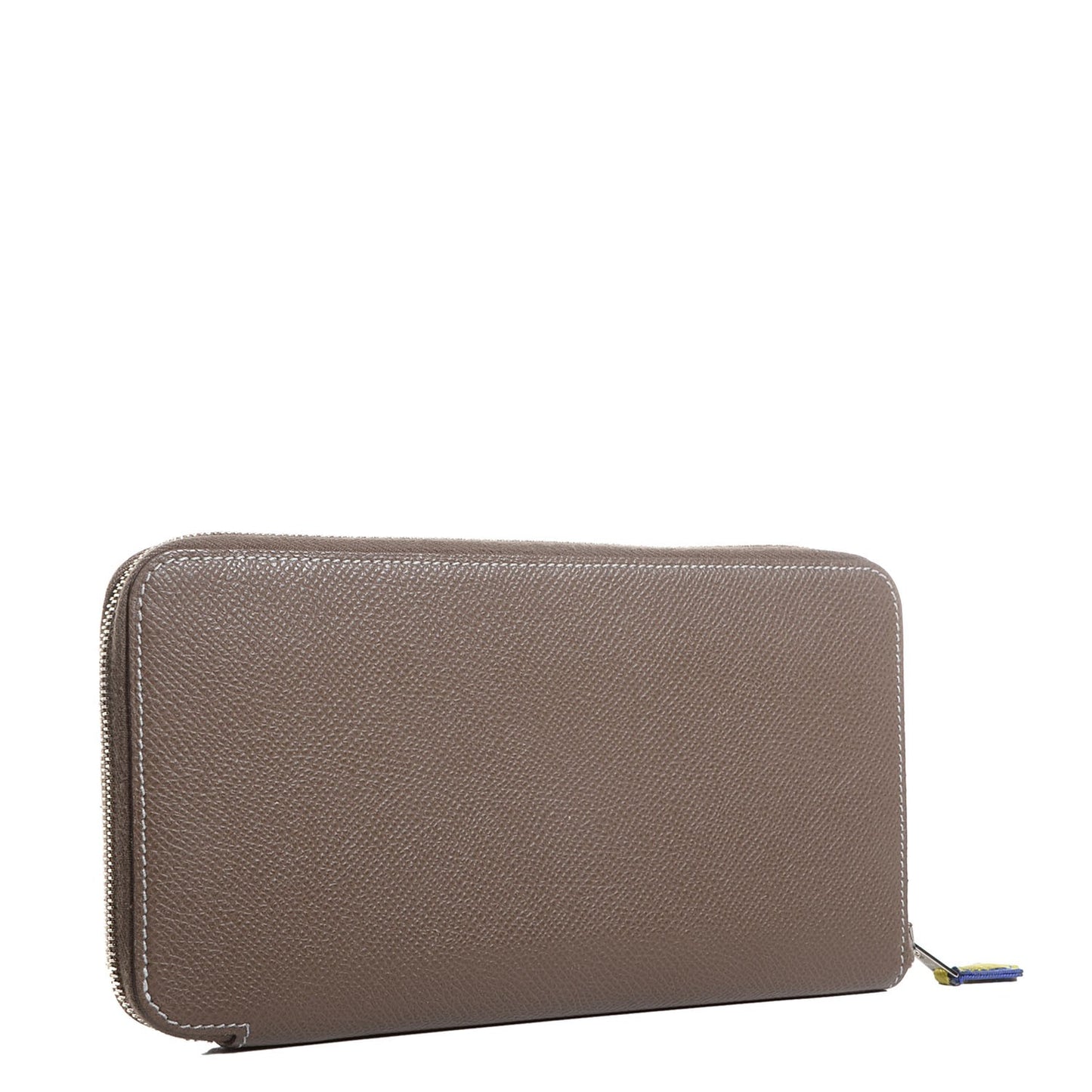 Epsom Silk'in Wallet Etoupe Bleu Electrique