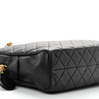 Chanel Lambskin Quilted Shoulder Bag Black 10 of 11