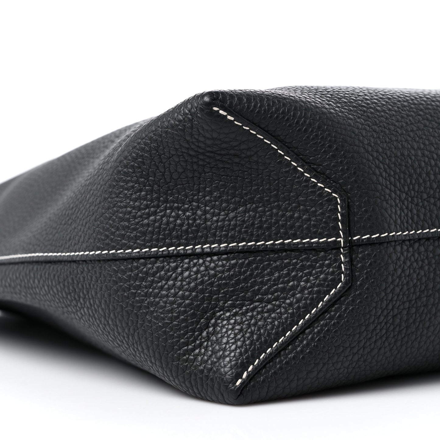 Veau Sikkim Taurillon Clemence Double Sens 36 Reversible Tote Black Graphite